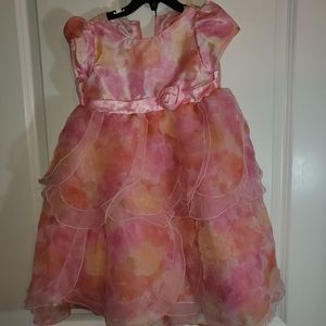 Little Girls A-Line Foral Layer Petal Dress